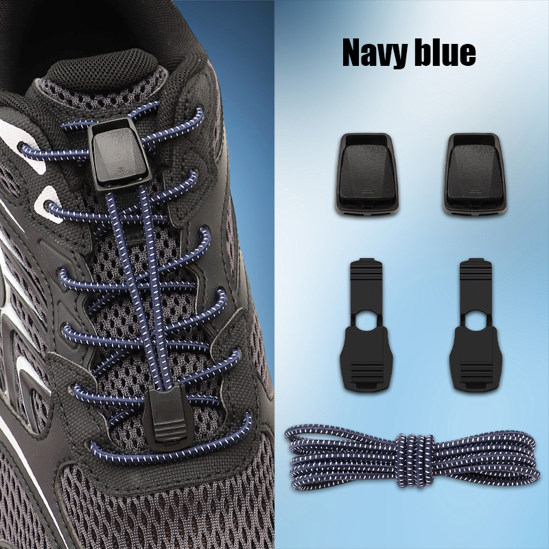 Elastic No Tie Shoelaces with Lock Buckle Stretch Quick Lace System for Sneakers Running Sports Shoes Adults Kids