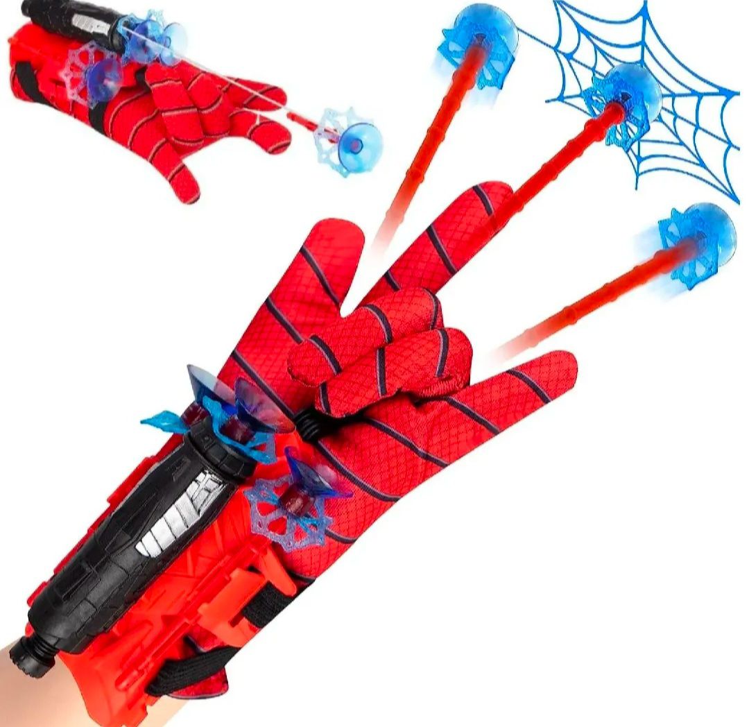 Premium Spiderman Web discharge toy for Kids Silly String,Spider Role-Play Toy,Hero Launcherr Spider Kids Plastic Cosplay Glove Hero Movie Launcherr Wrist Toy Set for Kids Boys Costume Cosplay Gift (1 Set)