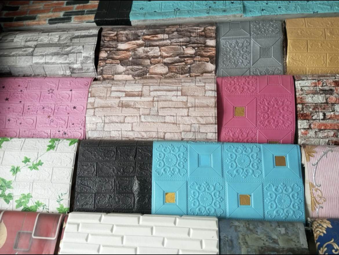 wallpapers sticker 3d foam sheets size 70x77cm, [1PCS] 3D Brick Stone Wall Sticker Self-Adhesive Foam Wallpaper Panels Room Decal 77x70cm