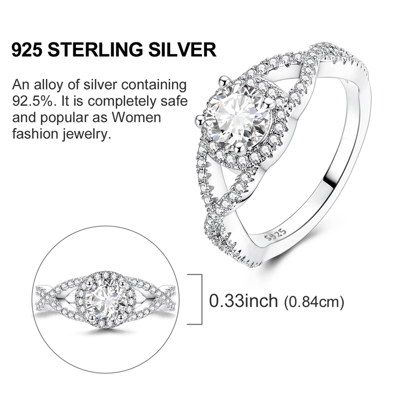 Original 925 Silver Ring Sparking Infinite Love Starry Night Rings For Women Girls Jewelry Birthday Anniversary Engagement 