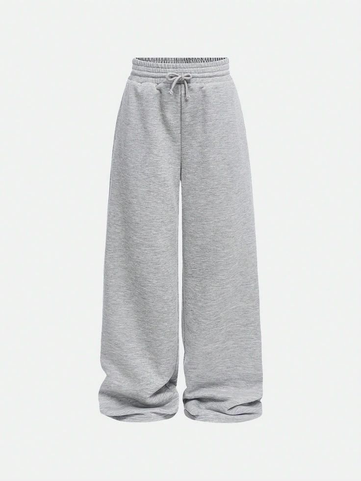 womens Grey wide leg jersey trouser