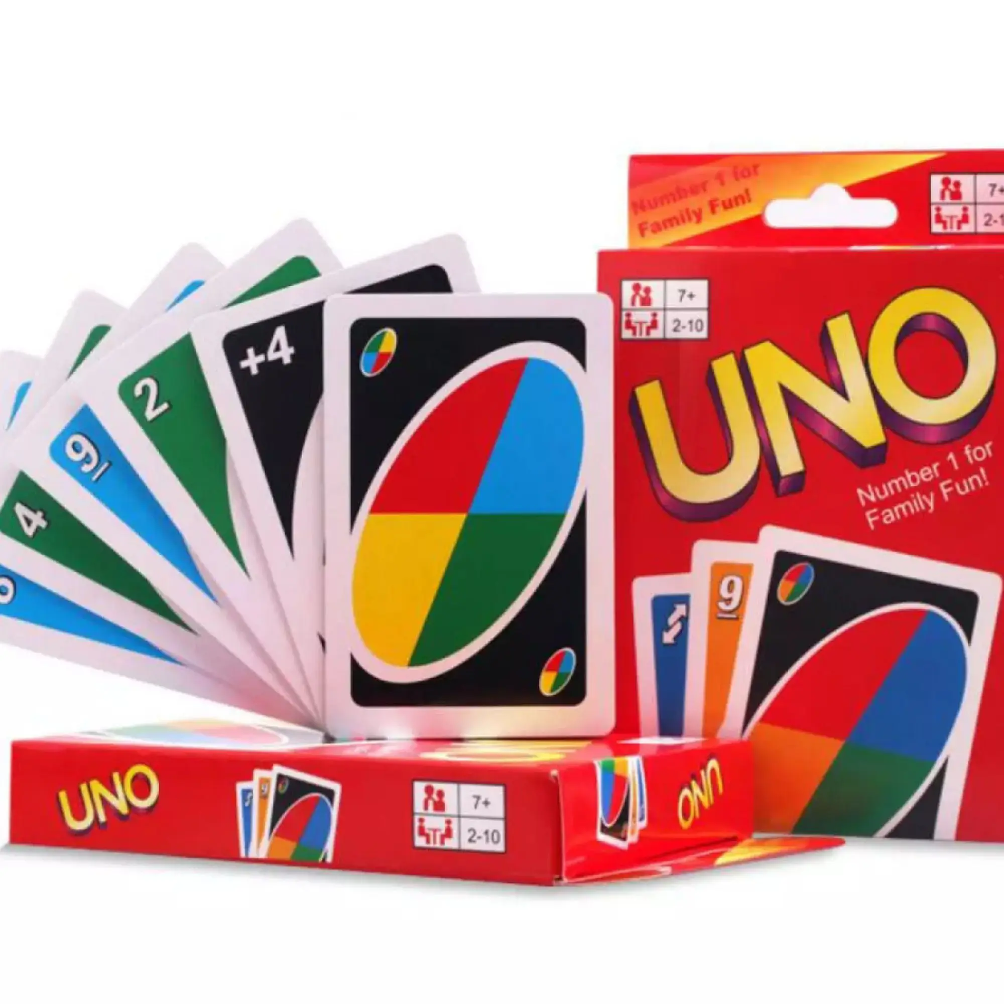 A Hand Of Uno Card Game Cards With One Card Reversed Side