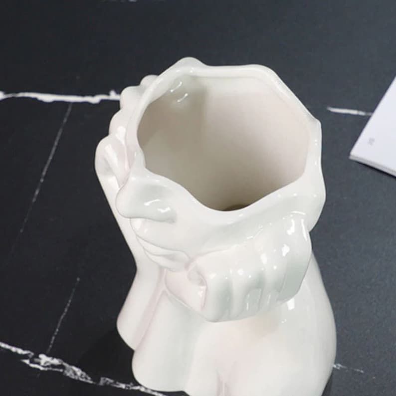 Small Face Sculpture Vase Modern Home Decor