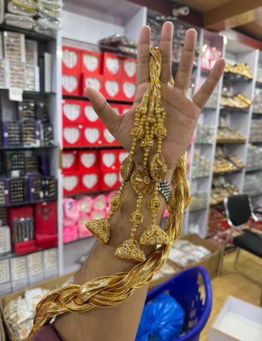 Traditional Punjabi Paranda for Women - Premium Gold & Silver Gota Hair Tassel with Latkan, Jhumka & Mirror Work | Bridal Mehndi, Mayon, Wedding & Festive Hair Accessory Braiding Ponytail Dori (Pack of 1)