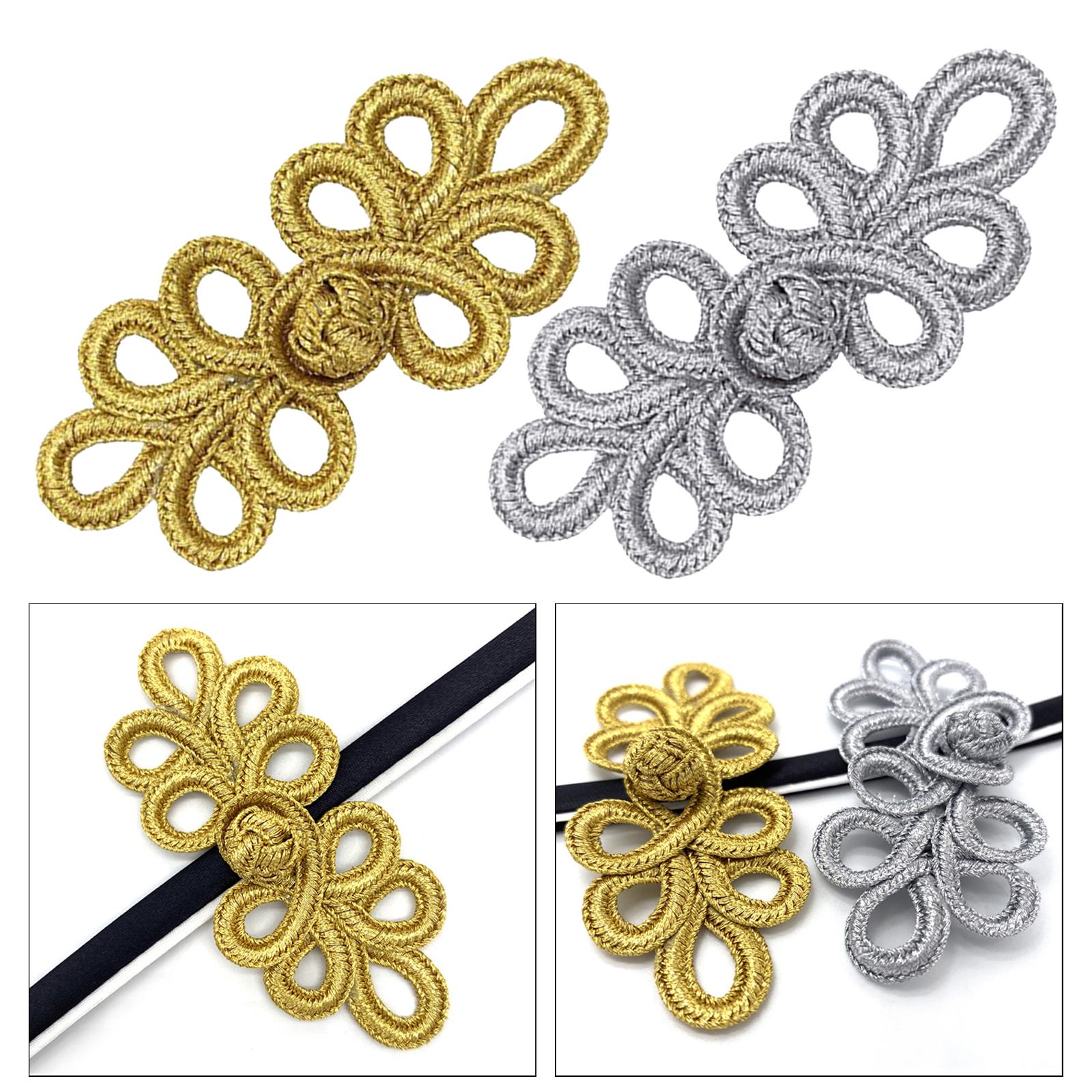 10Pair Chinese Knots Frog Buttons Closure Fasteners Sewing Button Knitting Closure Button for Costumes Outfit Coats Cloak Hanfu