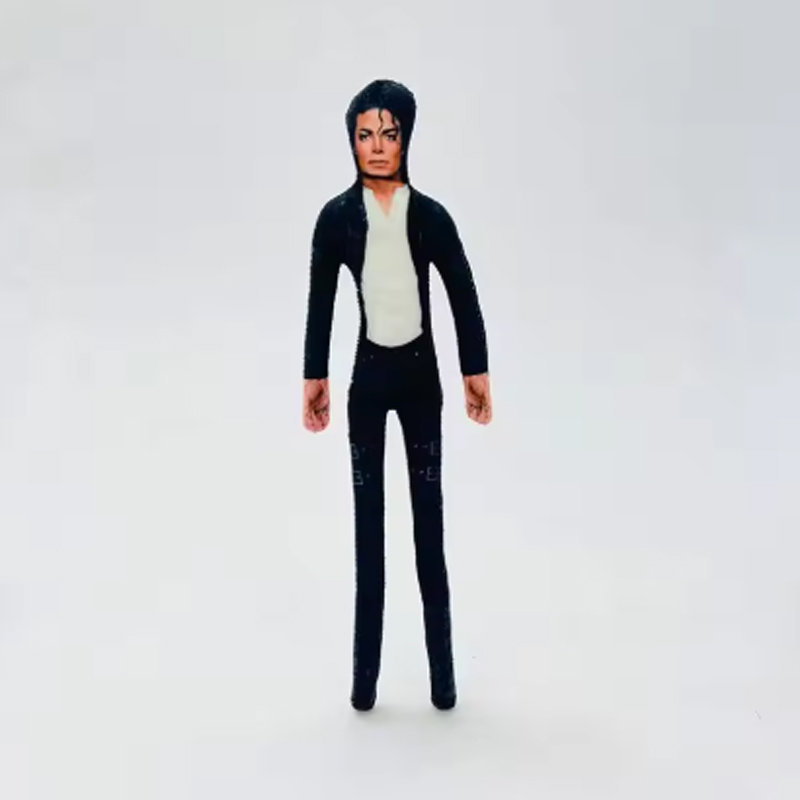 New Style Michael Jackson Cosplay Prop Doll Plush Stuffed Figure Dolls Room Decoration Abstract Joint Mobility Props 