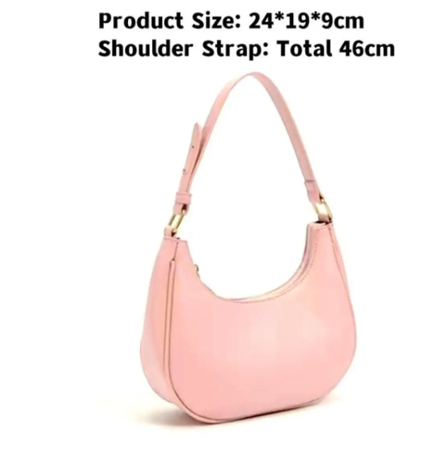 Fashion PU Leather Underarm Shoulder Bag for Women – Casual Summer Hobo Clutch Tote Luxury Shopper Handbag