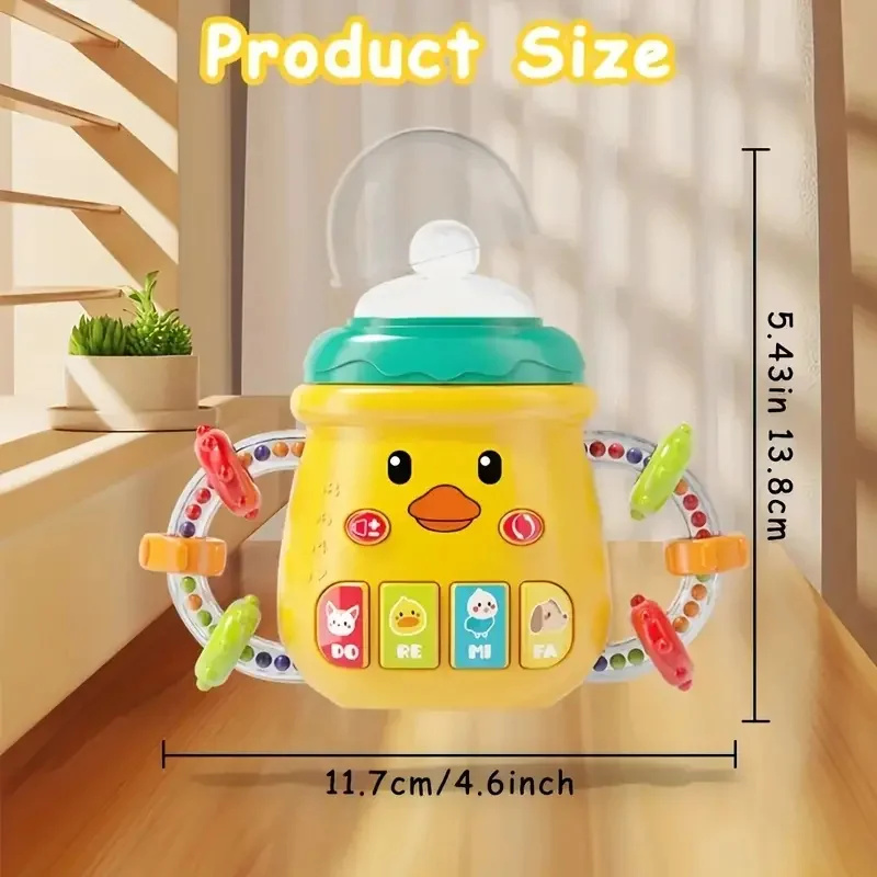 Montessori Baby Musical Feeding Bottle Toys Infant Grip