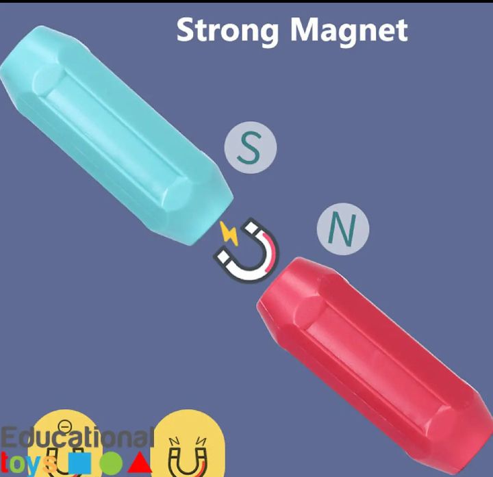 64 Pes Magnetic Blocks Set Toy Magnetic Bar Constructor Building Blocks Montessori Educational Kids Toys For Children Early Educational Toys Set, Magnetic Building Sticks Kit Kids Gift for Age 3+, Recreational Building Sticks Block Set