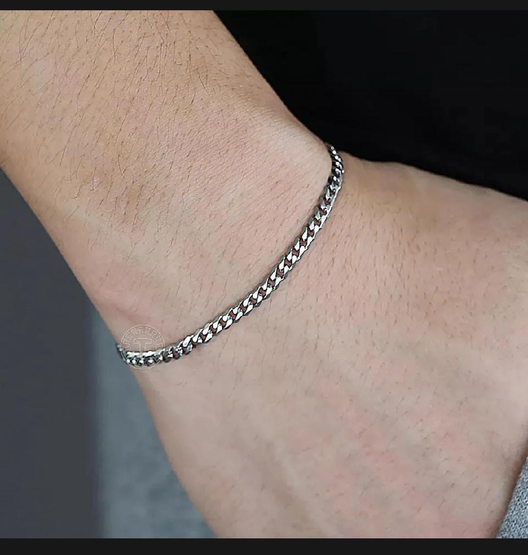 Premium Silver Hand Chain for Men & Women | Stainless Steel Bracelet | Adjustable Fashion Hand Chain