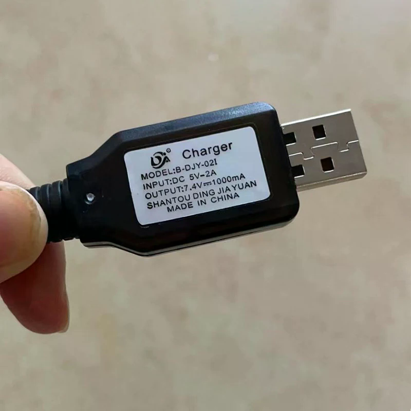 1PC 7.4V (3.7V X2) Charger SM-2P/3P SM-4P Reverse XH-3P/4P Li-ion Battery Electric RC Toys Car Boat USB Charge