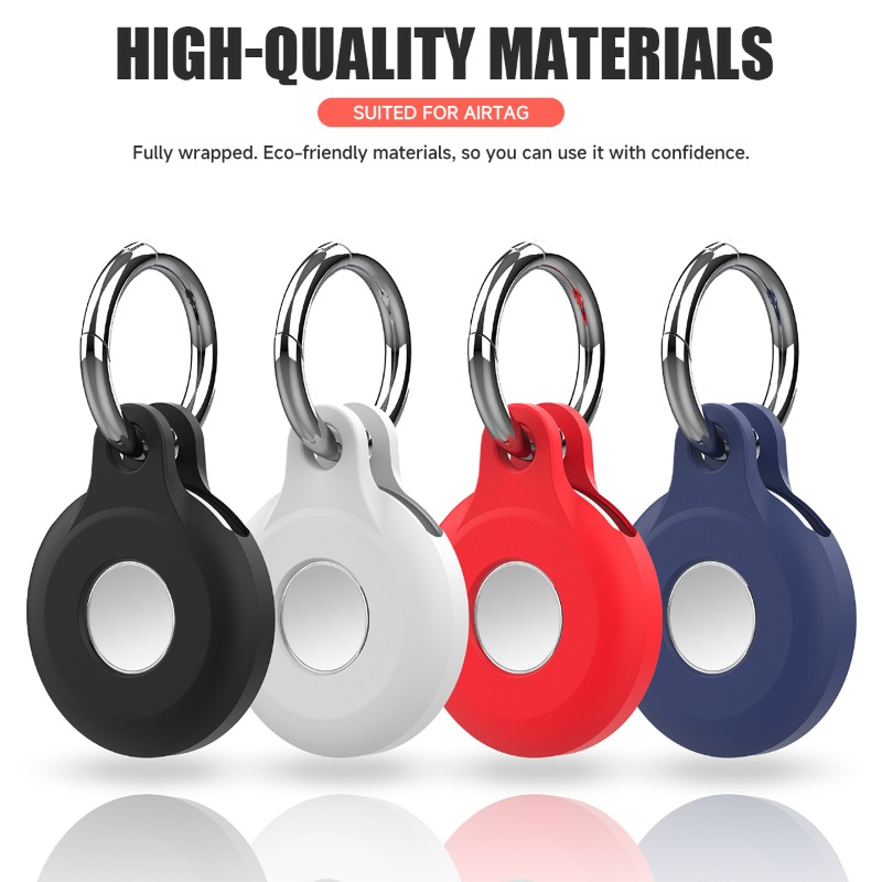 New2026 for Air Tag Holder for  Airtag Case with Keychain Key Ring Siliocne Airtags Cover Luggage Cat Dog Collar Backpack