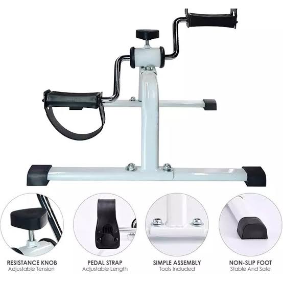 GENRIC Gym Mini Exercise Bike Portable Foot Cycle Arm and Leg Peddler Compact Mini Design Suited For Under Desk Use