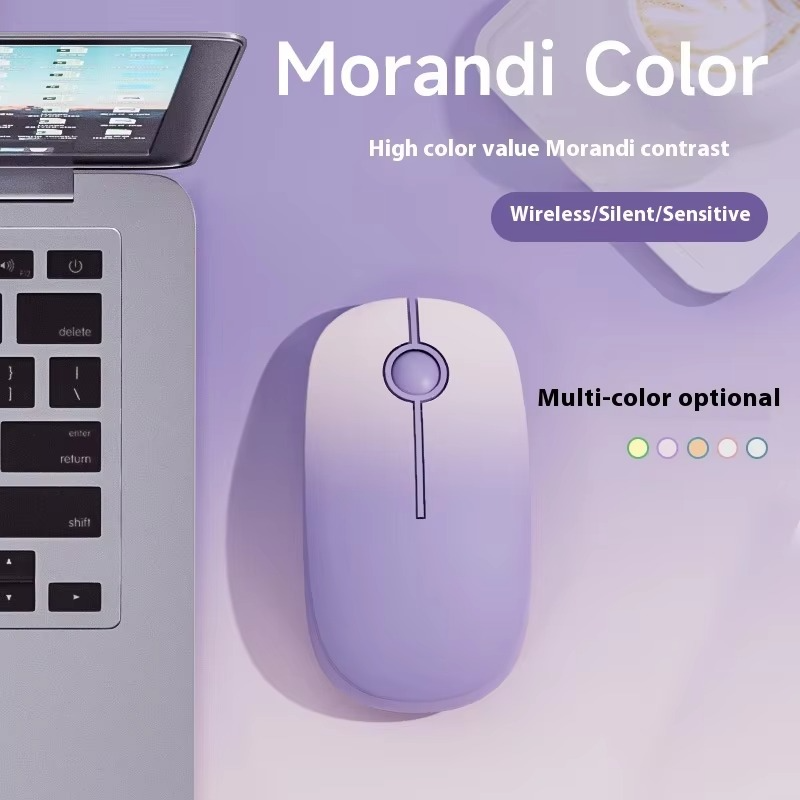 Mengzu Fude DM1 Wireless Mouse - 2.4G & Bluetooth 5.1 Dual Mode - Silent Clicks Backlit Optical Mice - Multicolor