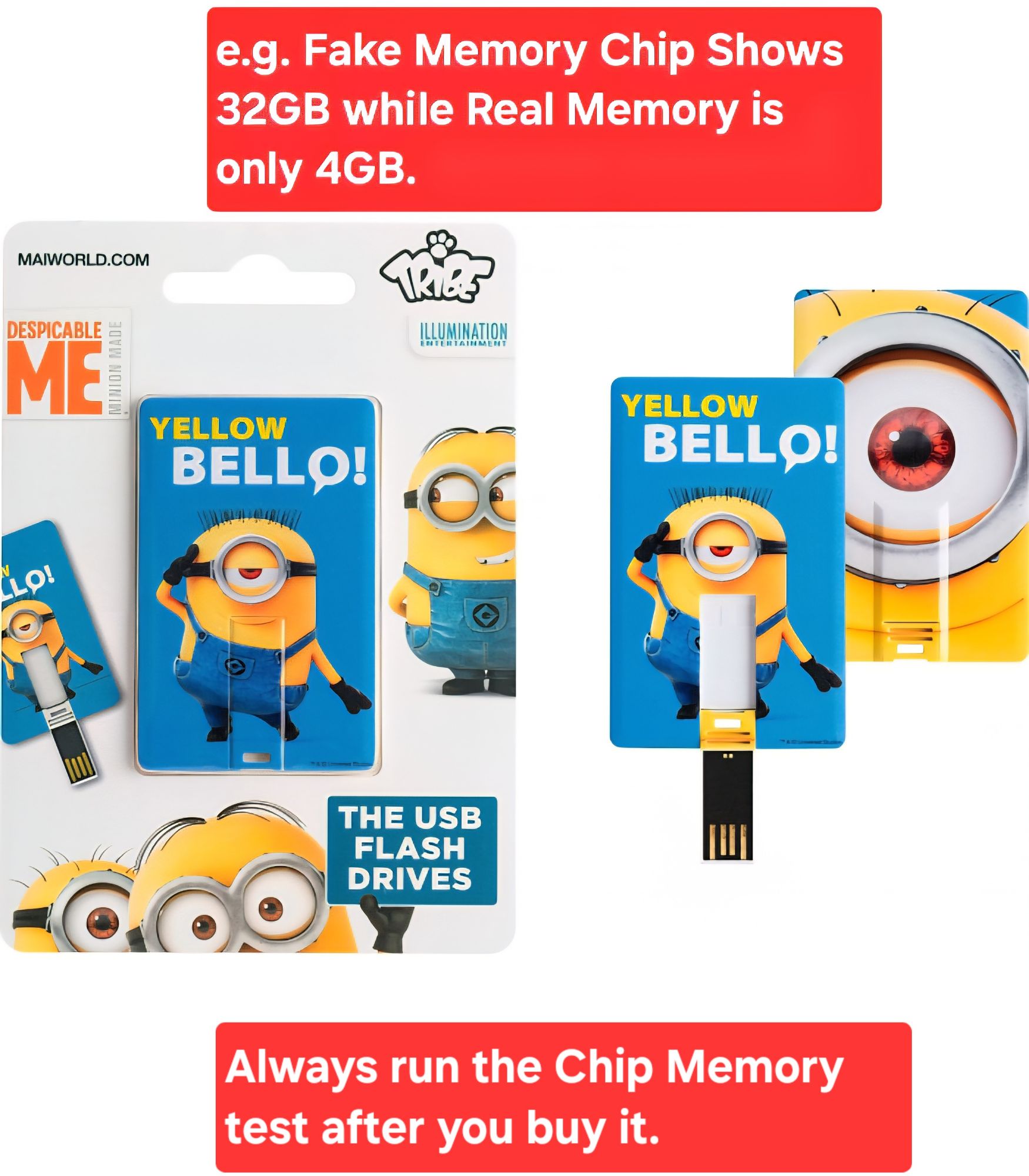 Real Genuine Memory Disk USB Card shaped memory flash Drive with Cartoon Print for Wallets