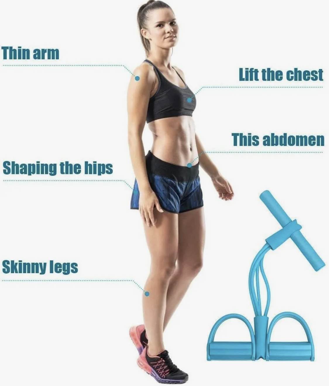 Resistance Tube Exercise Set with Pedal & Bar | Adjustable Resistance Bands for Home Workout, Fitness, Yoga & Strength Training