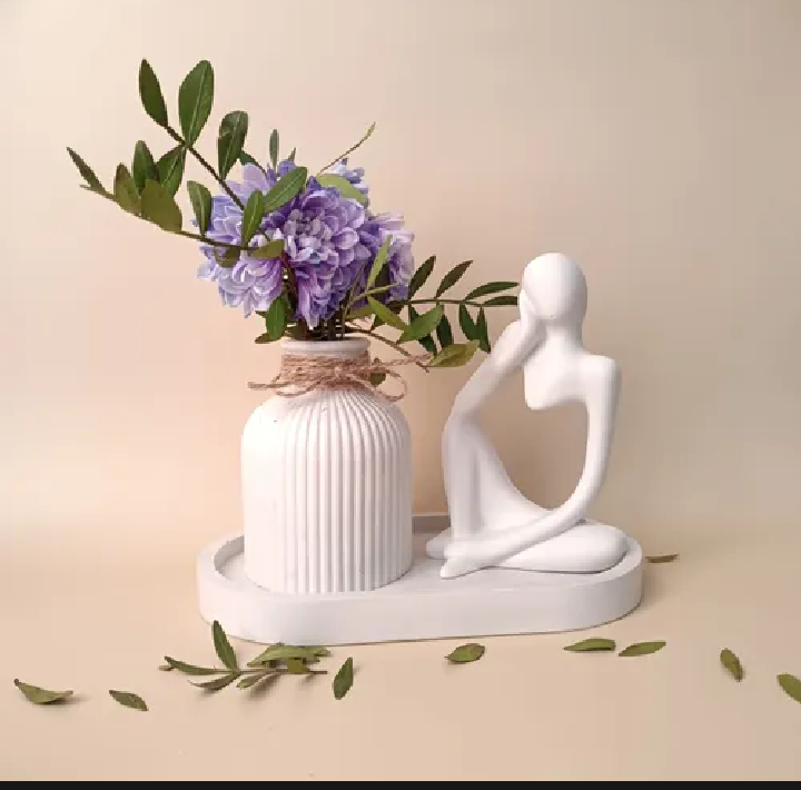 Thinker statue + oval tray+ vase with Free gift 🎁 100,%REAL AND ORIGINAL  PRODUCT