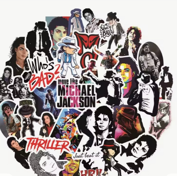 25 /50 pcs Rock star singer michael jackson graffitiStickers Motorcycle Luggage Guitar Skateboard Classic Toy Cool Sticker