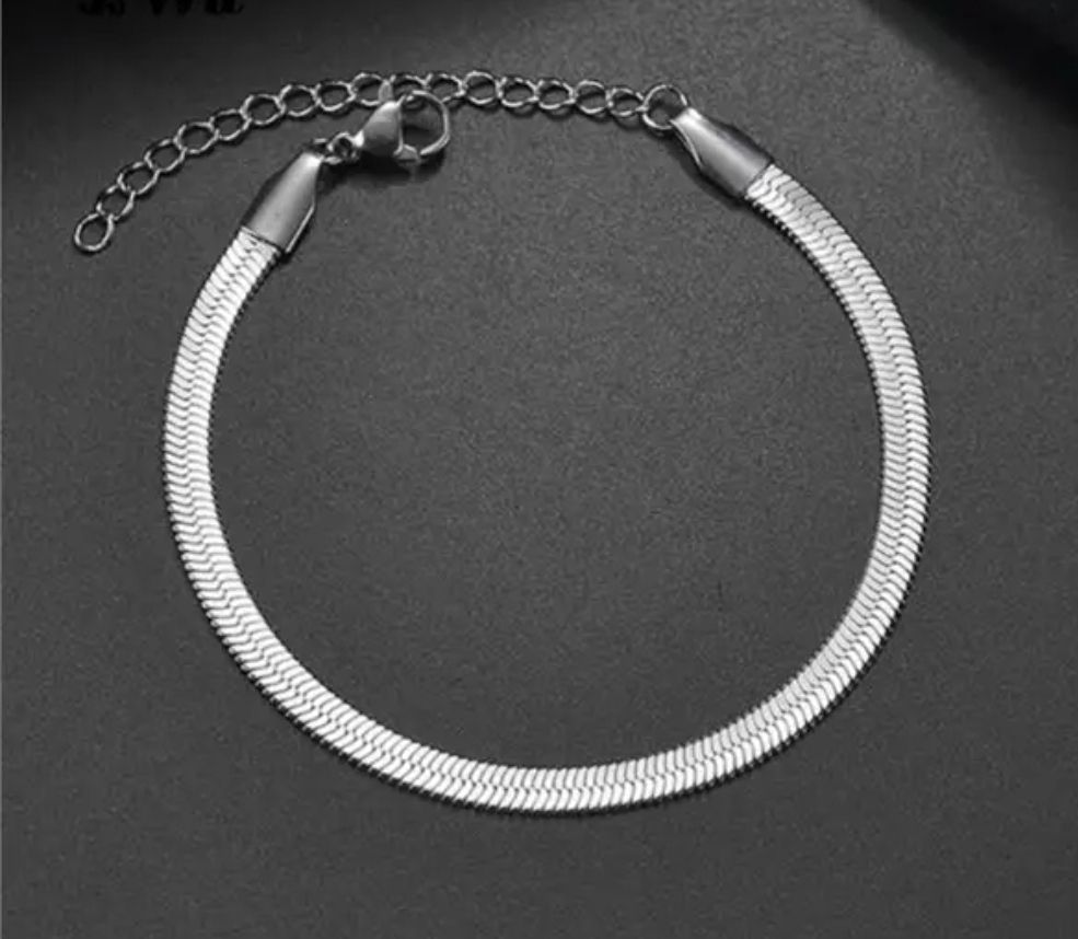 1 Pc Anklet And Bracelet 2 In One Used Golden Snack Chain Stainless Steel For Women Jewellery