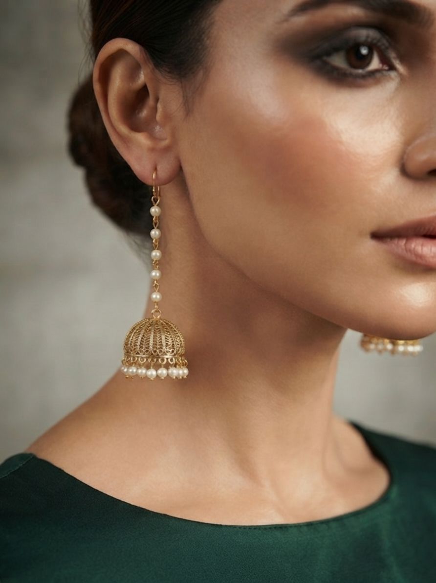 Royal Pearl Long Jhumka Earrings for Women & Girls ..