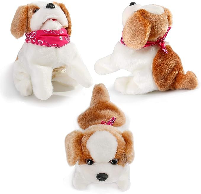 Flip Over Puppy - Battery Operated Mechanical Jumping Little Pet Dog - Flipping Toy That Somersaults, Walks, Sits, Barks for Toddlers & Kids