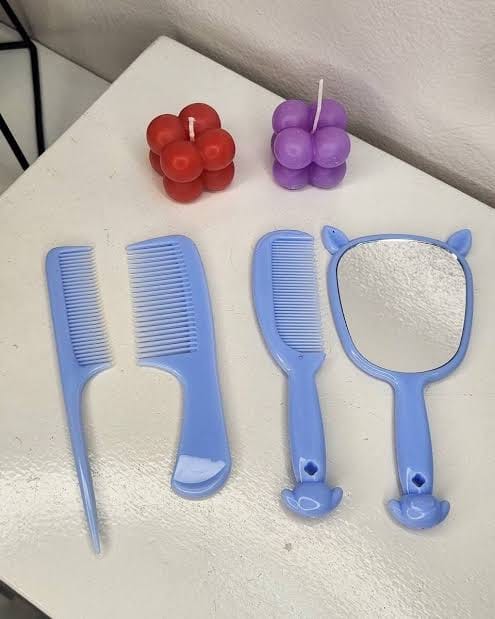 Pink Comb and Mirror Set