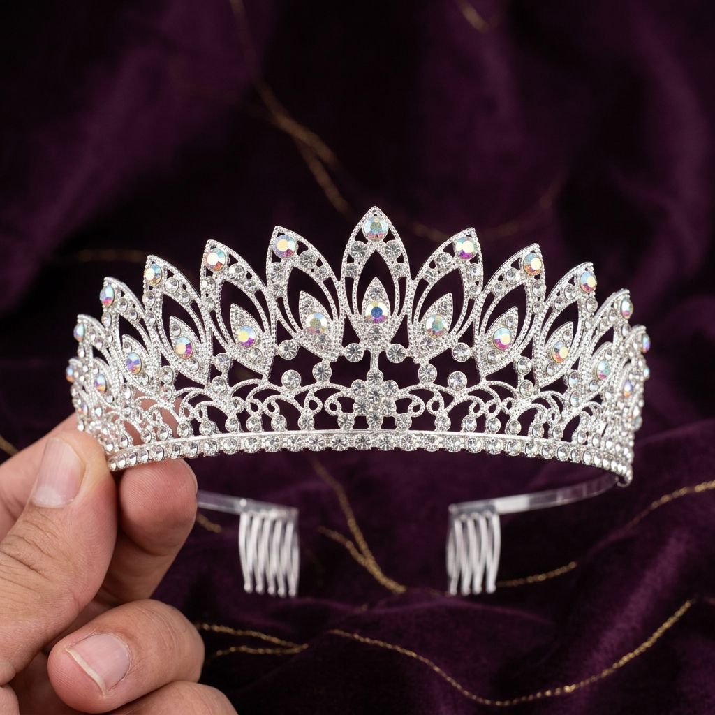 Princess Crown Headbands for Girls - Perfect for Birthdays, Weddings & Parties, Handcrafted Alloy Rhinestone with Unique Design of Birds Pattern Inlaid with Bright Diamonds Hair Accessories