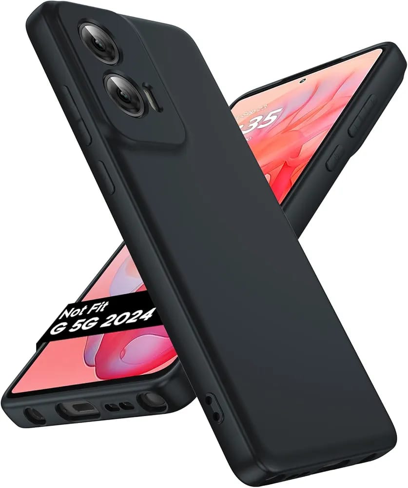 Motorolla Moto G Stylus 5G 2024 Matte Black Soft Silicone TPU Back Cover – Slim Shockproof Case