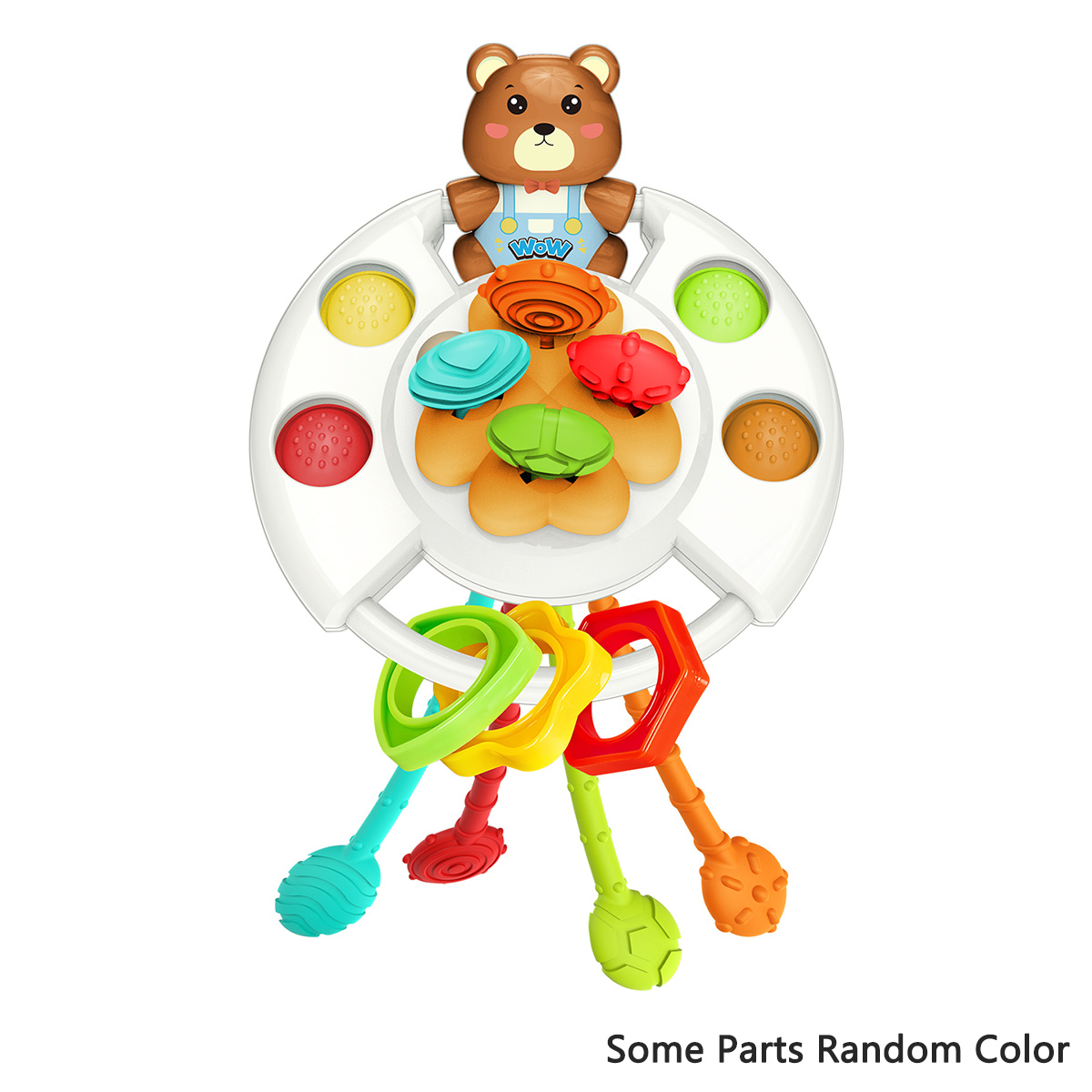Activity Development Pull String Toys Silicone Teething Rattle Educational Learning Toy Baby Sensory Montessori Toys 