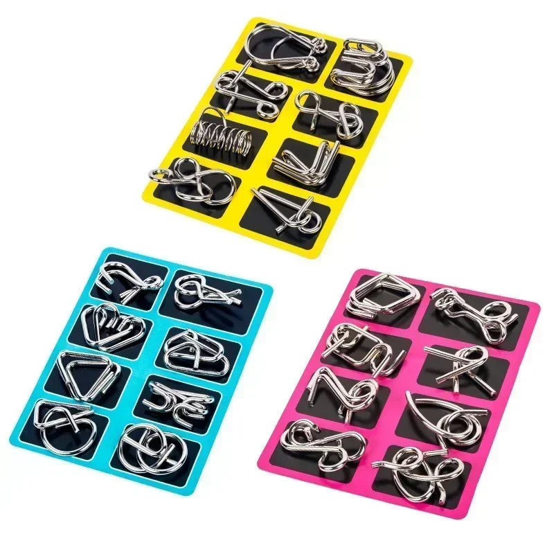 Fun Metal Chinese Ring Puzzle Intelligent Brain Teaser IQ Logic Game for Children Adult Family Entertainment Educational Toy