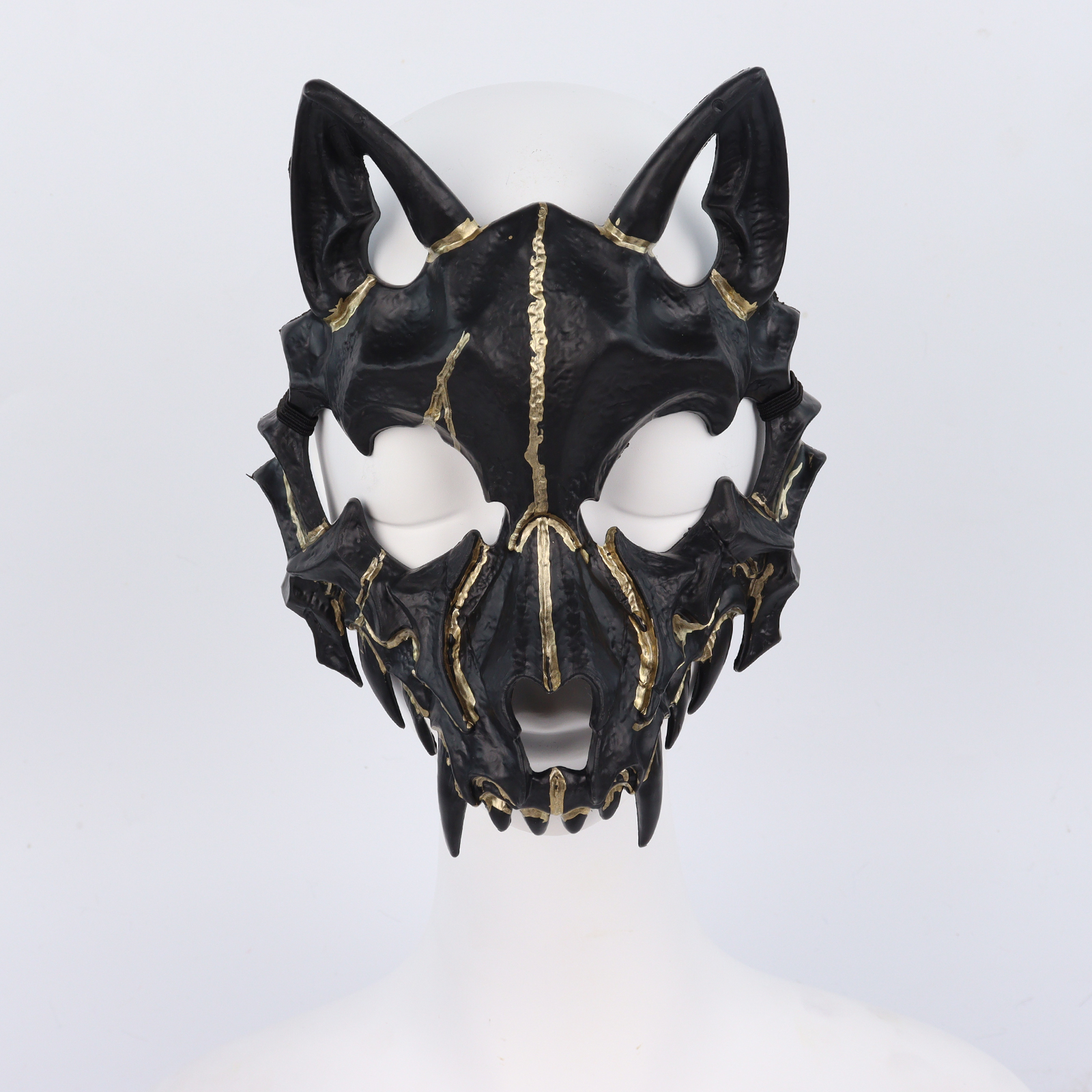 Scary Animal Half Face Mask Costume Cosplay Accessory for Halloween Masquerade Carnival Party