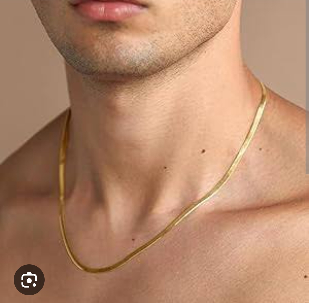 Snake Chain Golden And Silver Color Regular Use For Unisex Jewelry