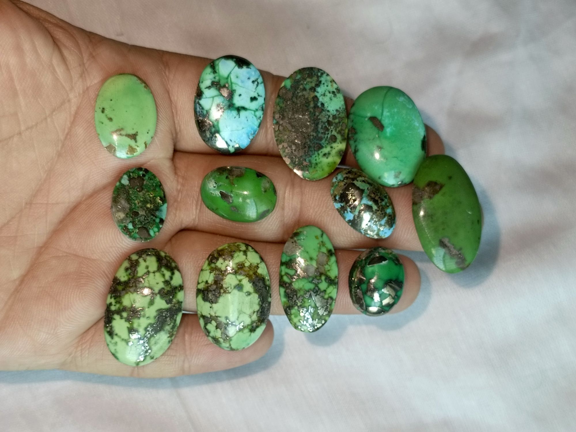 Irani Hussaini FEROZA Stone 100% origanl / 100% natural 5 to 8 crt  / Irani  Hussain Feroza Gemstone / Turquoise Stone / Hussaini Feroza/ Green  Feroza/ shajri hussain Feroza.