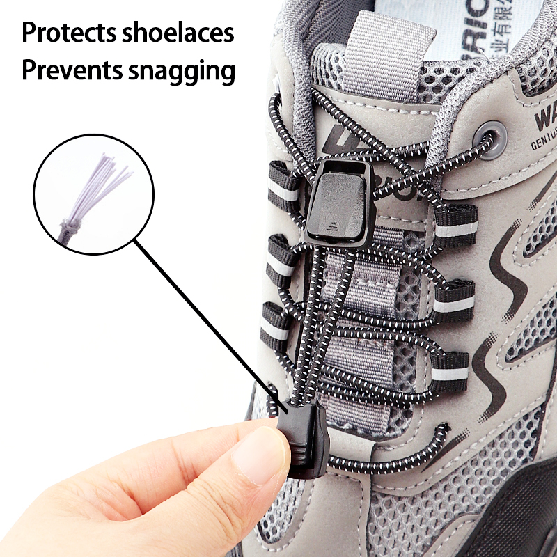 Elastic No Tie Shoelaces with Lock Buckle Stretch Quick Lace System for Sneakers Running Sports Shoes Adults Kids